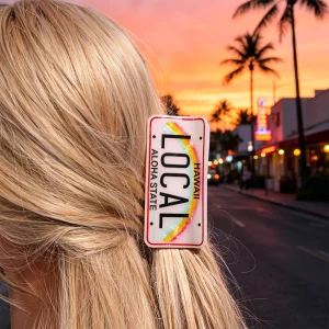 local license plate hair claw