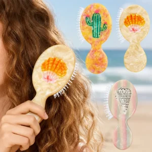 Custom Acetate Pocket Hair Brush