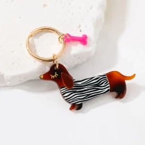 Custom Printed Dog Keychain